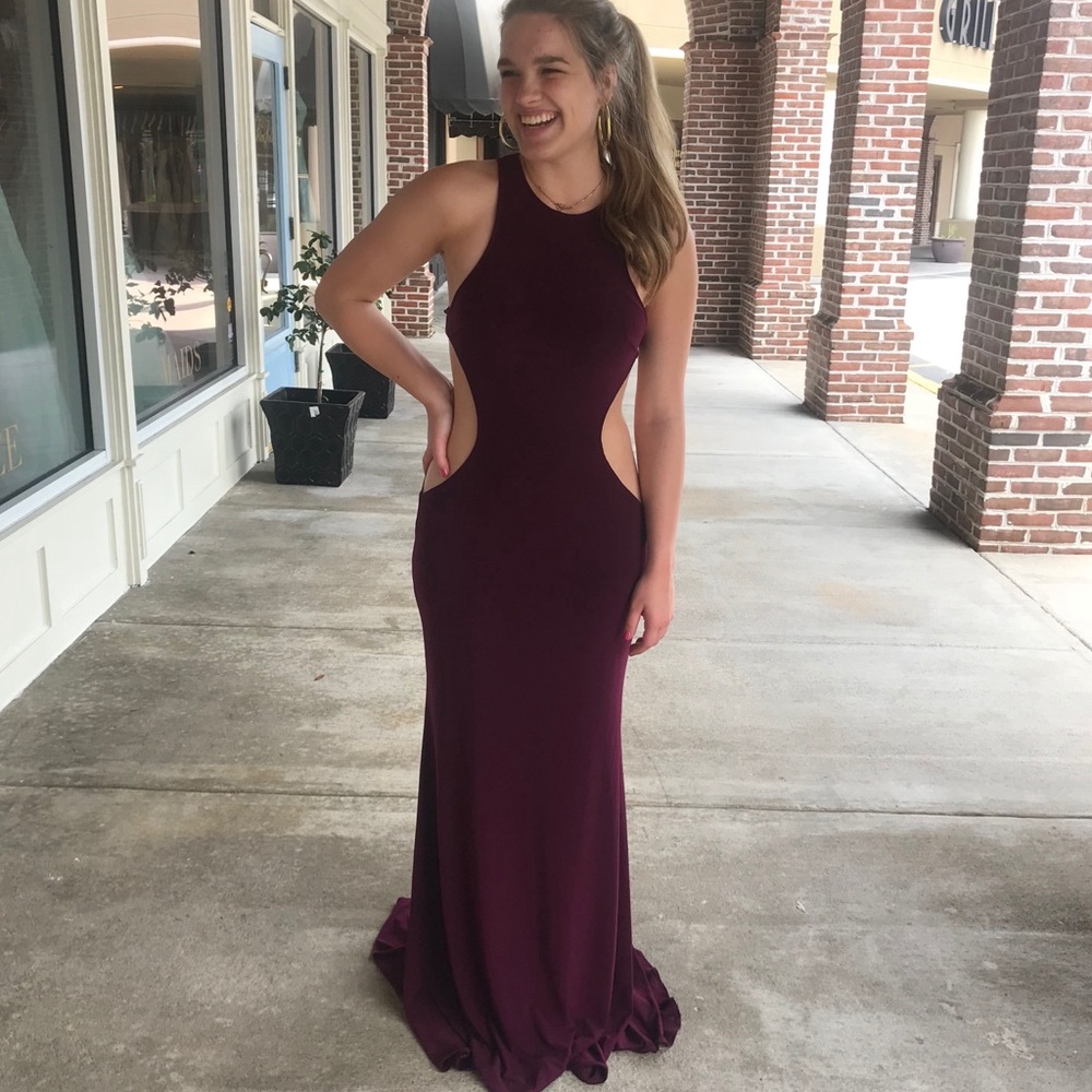 Burgundy formal dress